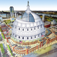 An architectural firm's proposal for a new retractable-dome capitol.